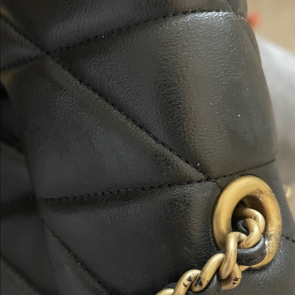 Coach  Quilted Crossbody/Shoulder Bag with Gold Chain Small but Mighty Tabby 20 - Picture 11 of 11